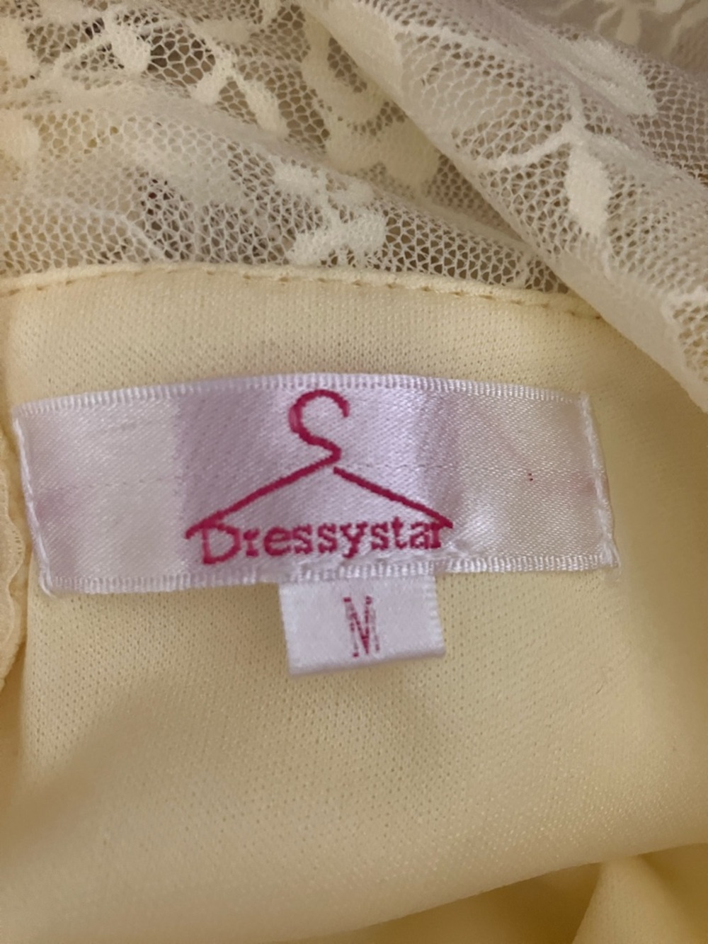 Dressystar Yellow Lace Dress Womens M - Picture 3 of 4